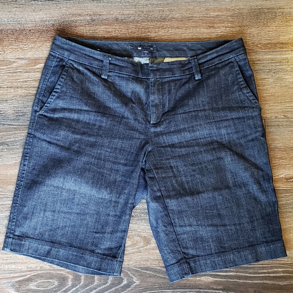 Gap Dark Jean Bermuda Shorts, Sz 10